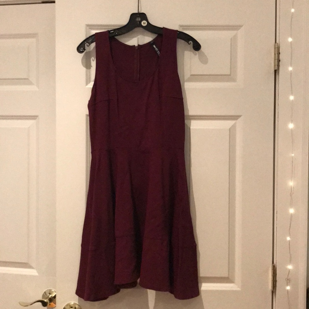 Maroon Skater Dress